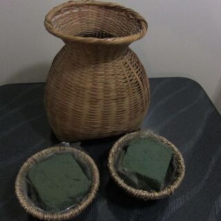 終了】びく　花藤かご