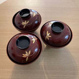 漆塗り　椀　3個