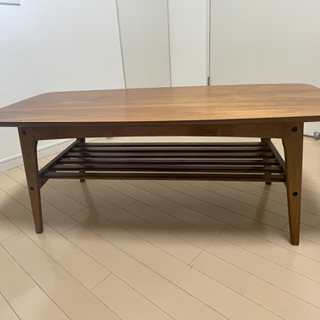 【譲ります】北欧風ローテーブル（ブラウン）の画像