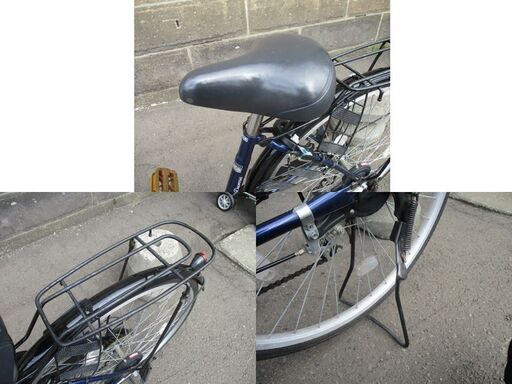 自転車 27インチ 6段変速 ポッソアート ブルー系 カギ カゴ付き ママチャリ POZZAT 札幌市東区 新道東店