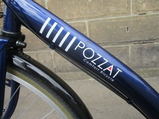 自転車 27インチ 6段変速 ポッソアート ブルー系 カギ カゴ付き ママチャリ POZZAT 札幌市東区 新道東店