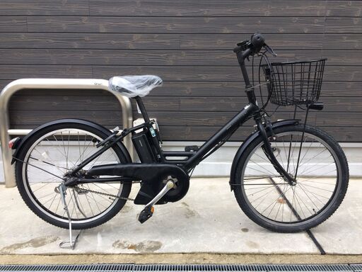 地域限定送料無料　ブリヂストン　アシスタ　ユニ　新基準　8,7AH　24インチ　黒　グリッター　パスシティ　神戸市　電動自転車