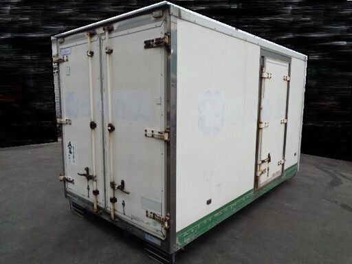 トラックコンテナ 箱 横扉付 2t 3400x1850x2000 倉庫 物置 アルミバン 保冷 ガレージ 愛媛