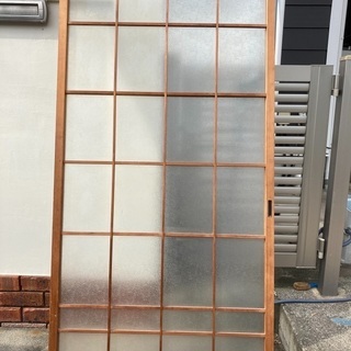 昭和レトロ　すりガラス引き戸
