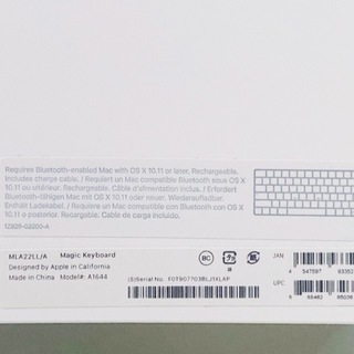 新品未使用品 Apple Magic Keyboard2 (英語配列) マジックキーボード  MLA22LL/A テンキーなし クリックポスト 送料無料の画像