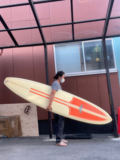 手渡しのみ　abraxas ロングボード　フィン、ケース付き