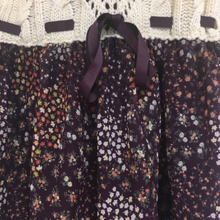 値下げ 秋物　Mサイズ　joky gal 切り替え　ニット　ワンピースの画像