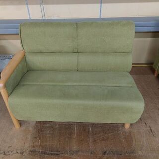 値下げしました！　島忠　セパレート　コーナーソファー３点セット　緑　布地【愛品倶楽部柏店】の画像