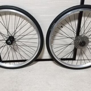 20インチ　タイヤホイール前後セット　シマノ７速 美品
