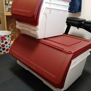 ニトリ　収納ケース　Nフラッテ本体+フタセット「 レギュラー×3セット」「ハーフ×3セット」の画像