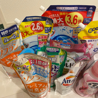 洗濯用洗剤・柔軟剤、除湿器セットの画像