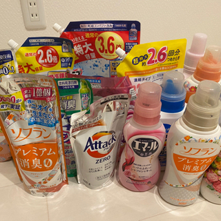 洗濯用洗剤・柔軟剤、除湿器セットの画像