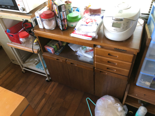 キッチンボード 木目調 レンジ台 炊飯器台