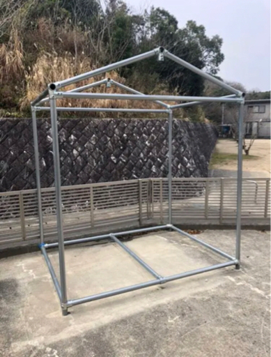 単管パイプ小屋骨組み