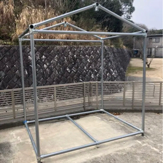 単管パイプ小屋骨組み