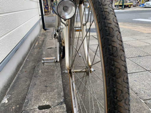 ❌美品❌　骨董自転車　クロスバイク　白　3x7変速　‼️ ライト付き✨自転车整备済。すぐに乗って帰れます✨ 