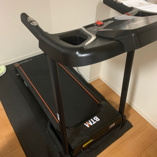 BTM 電動ルームランナー 時速1~12km ランニングマシン 衝撃軽減クッション 1年 心拍数測定 角度3段調整 移動キャスター 広幅走行面 ホームジム コンパクト