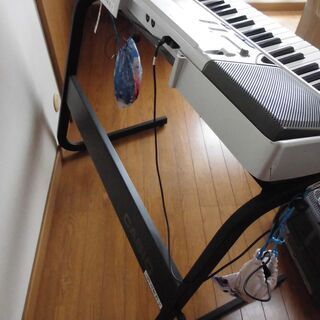【引き取り歓迎】CASIO カシオ キーボード CTK-496 ACアダプタ スタンド サスティンペダル【近所ならお届け】の画像