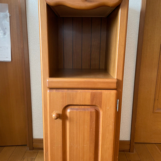電話台／FAX台 （ライトブラウン 約幅30cm）の画像