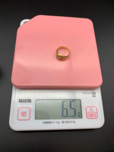 K18 ダイヤモンド　リング　指輪　0.25 刻印あり