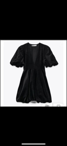 ZARA ミニ丈ベルベットワンピース