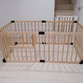 木製ベビーサークルの画像