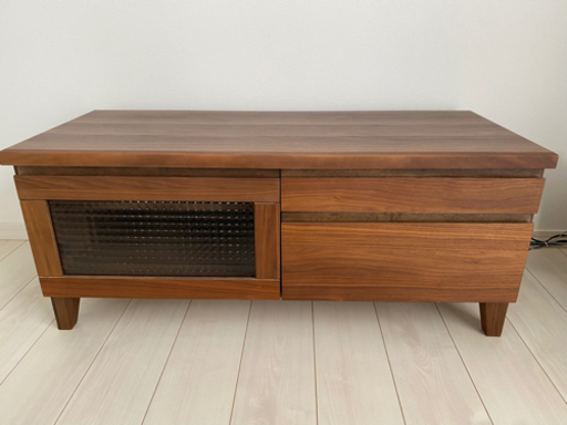 テレビ台 ローボード天然木 ウォルナット 無垢材  幅100 ほぼ未使用