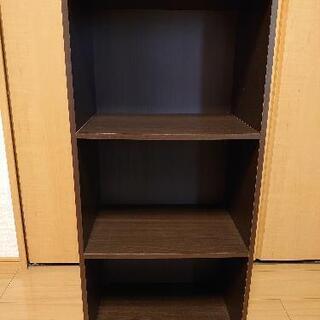 カラーボックス三段 ダークブラウン