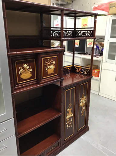 アンティーク 茶棚 飾り棚 アンティーク 茶棚 飾り棚 チーク無垢材