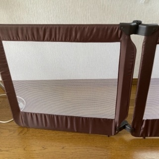 おくだけとおせんぼ　スマートワイド　ベビーゲート　日本育児　ブラウンの画像