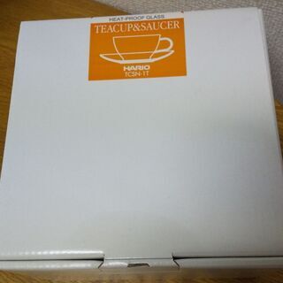 カップ＆ソーサー　　耐熱ガラスカップ　　ハリオの画像
