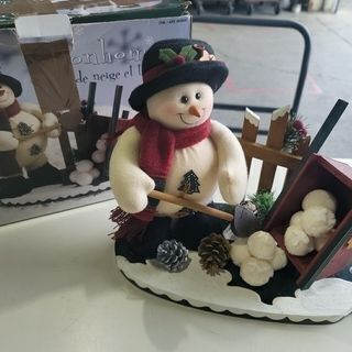 0912-027 クリスマスオブジェ スノーマン