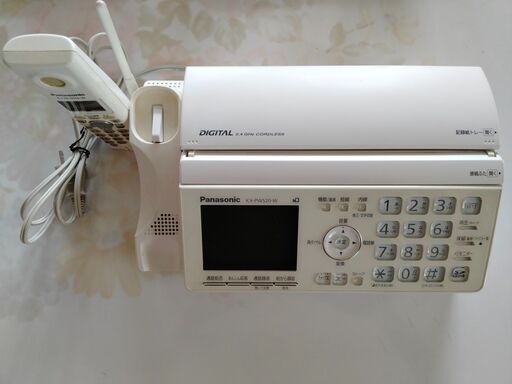 (中古) デジタルコードレスFAX電話 子機1台付き ホワイト