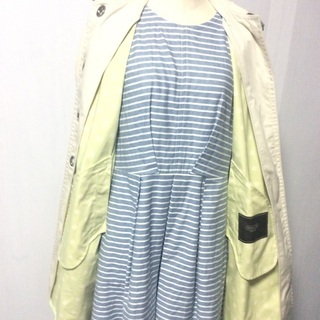 COACH コーチ ステン トレンチコート 2 M ターンロック 水玉ドット柄の画像