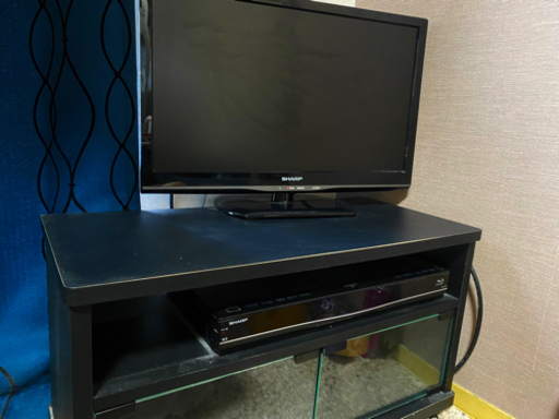 SHARP LC22K20 ブルーレイレコーダー、テレビ台付き（受け渡し者決定しました）