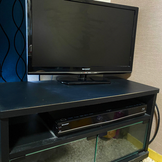 SHARP LC22K20 ブルーレイレコーダー、テレビ台付き（...