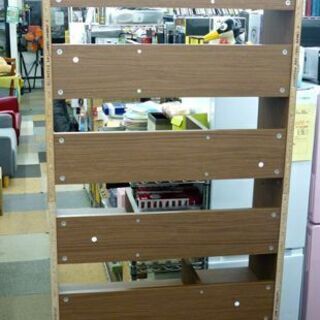 ☆本棚 ブックシェルフ 幅800mm 奥行295mm 高さ1790mm 書棚 コミックラック オープンシェルフ ディプレイラック ブラウン 木目調 札幌 北20条店の画像