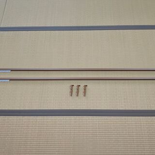 【美品】 カーテンレール 1.82m ダブル ミディアムウッド ...