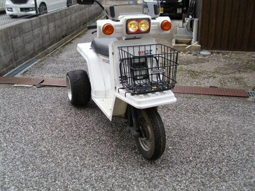 【購入済み！】ホンダ　ジャイロX（白）　2スト（中期）　実動中古車　ミニカー登録済み！◆彦根市～