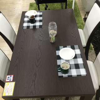 9/12【✨特価✨ダイニング5点セット 食卓テーブルセット ツートンカラー ダークブラウン 茶系】の画像