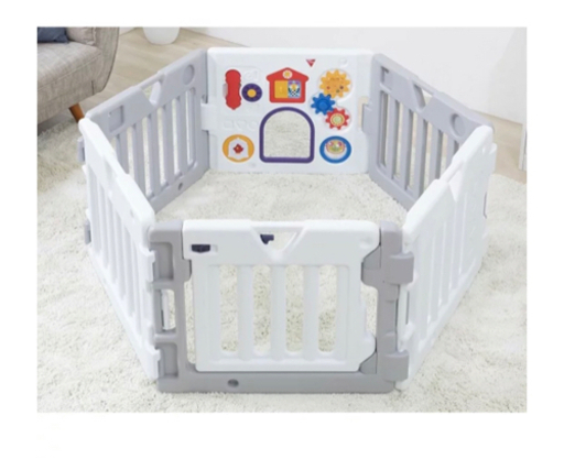 ミュージカル・キッズランドDX ホワイトグレー　日本育児　ベビーサークル