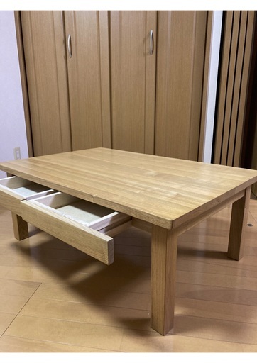 無印良品ローテーブル（引き出し2つつき）