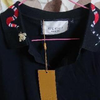 メンズグッチポロシャツ黒色 新品