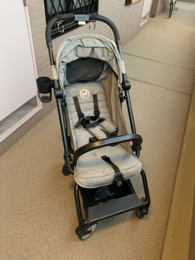 カップホルダー、レインカバー付き❣️ベビーカー　サイベックス　イージーＳツイスト　グレー
