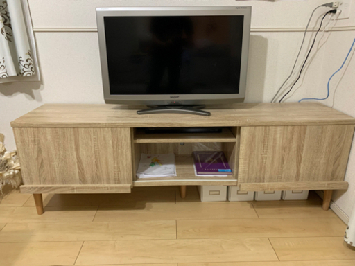 テレビ台（オーク/オークホワイト）46V型対応 木製 北欧風ナチュラルスタイル