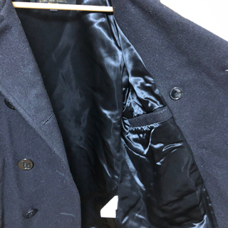ピーコート　メンズ　ユナイテッドアローズ　黒　中古　値下げの画像