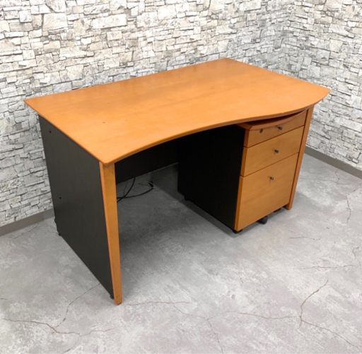 KG-30【綾野製作所】オフィス机 事務机 天然木 片袖タイプ