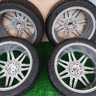 引き取り限定】社外アルミ&スタッドレスタイヤ(4本セット） 17×7J +48