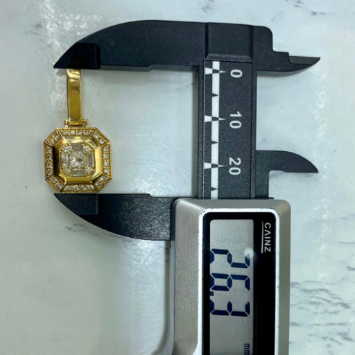 【中古】K18 ダイヤモンドトップ 0.71ct 4.7g［41］