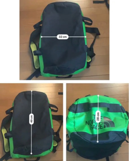 ＜値下げ＞TB50/TN50 バックパック ノースフェイス　グリーン